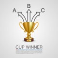 Graphic information Winner cup art Royalty Free Stock Photo