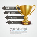 Graphic information Winner cup art Royalty Free Stock Photo