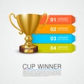 Graphic information Winner cup art. Royalty Free Stock Photo
