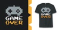 Graphic joypad arcade game T-shirt Design vector