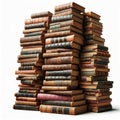 graphic of a large pile stack of vintage old books