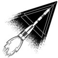 Graphic launching rocket