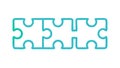 Graphic of light blue puzzle pieces, symbolizing problem,solving connection , vector design Generative AI Royalty Free Stock Photo