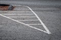 Graphic Lines Painted on Asphalt