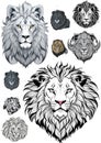 Graphic livis in a ragged style with ethnic patterns set of stickers