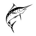 Graphic marlin, vector