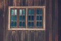 Graphic of old home with wood wall and wood windows with glass o Royalty Free Stock Photo