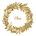 Graphic olive wreath