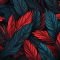 Stylized Crow Feathers Abstract Wallpaper With Vibrant Illustrations
