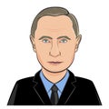 Vladimir Putin a serious expression on his face Royalty Free Stock Photo