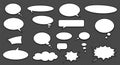 Comic style speech bubbles collection vector set Royalty Free Stock Photo