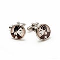 Graphic Print Gothic-inspired Cufflinks With Humphrey Actor Photographs