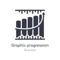 graphic progression outline icon. isolated line vector illustration from business collection. editable thin stroke graphic