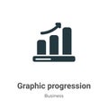 Graphic progression vector icon on white background. Flat vector graphic progression icon symbol sign from modern business