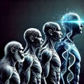 illustration of the evolution of humanity Royalty Free Stock Photo