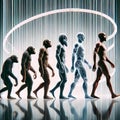 illustration of the evolution of humanity Royalty Free Stock Photo