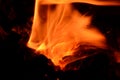 Graphic resource consisting of a flame on a black background. Royalty Free Stock Photo