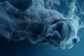 Graphic resources of blue smoke or dye floating in water Royalty Free Stock Photo