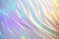 Silver colorful holographic texture foil background. Generative AI