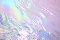 Silver colorful holographic texture foil background. Generative AI