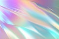 Silver colorful holographic texture foil background. Generative AI