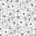 Graphic sakura pattern