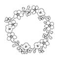 Graphic sakura wreath