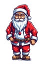 graphic of santa claus for christmas on white background Royalty Free Stock Photo