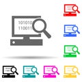graphic scales multi color style icon. Simple thin line, outline vector of web icons for ui and ux, website or mobile application Royalty Free Stock Photo