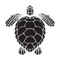 Graphic sea turtle, vector Royalty Free Stock Photo