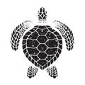 Graphic sea turtle, vector Royalty Free Stock Photo
