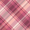 Graphic seamless plaid tartan, mosaic pattern textile background. Setting fabric vector check texture in red and antique white