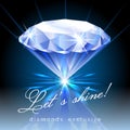 Graphic of Shining Diamond with Text