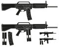 Graphic silhouette modern automatic galil rifle Royalty Free Stock Photo