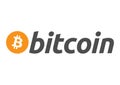 Bitcoin symbol isolated, with white background
