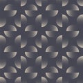 Graphic Split Circles Seamless Pattern Vector Dot Work Abstract Background.