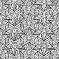 Graphic starfish seamless pattern