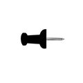 Sharp push pin office button Royalty Free Stock Photo