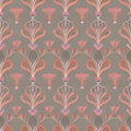 Graphic style regular patterns template with hearts