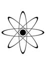 Graphic symbol of the atomic nucleus vector image