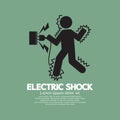 Graphic Symbol Of A Man Get An Electric Shock Royalty Free Stock Photo