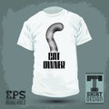 Graphic T- shirt design - Cat Owner, Cat tail Icon - emblem