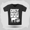 Graphic T-shirt design - crazy dog - vector Typographic Design