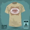 Graphic T- shirt design - Rodeo Champion badge