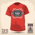 Graphic T- shirt design - Rodeo Champion badge Royalty Free Stock Photo