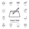 Graphic tablet icon. Detailed set of computer part icons. Premium graphic design. One of the collection icons for websites, web Royalty Free Stock Photo