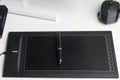 Graphic tablet with pen, for illustrators, designers and retouchers, black