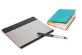 Graphic tablet with pen and notebook