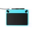 Graphic tablet top view wired