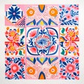 Vibrant Folk Art-inspired Tile Design With Mexican-american Influences
